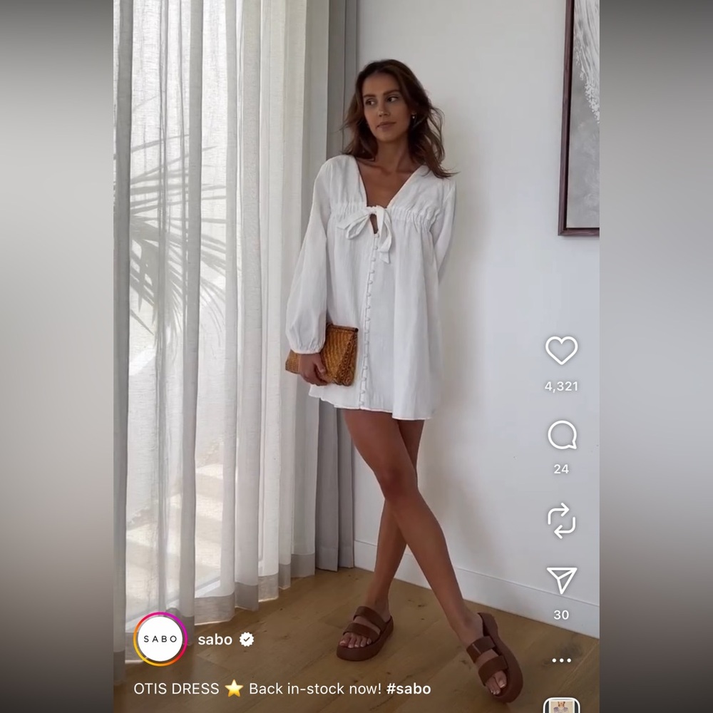 Sabo Skirt White Otis Dress